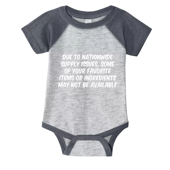 Funny Nationwide Supplies Issues Infant Baby Jersey Bodysuit