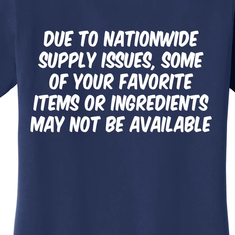 Funny Nationwide Supplies Issues Women's T-Shirt