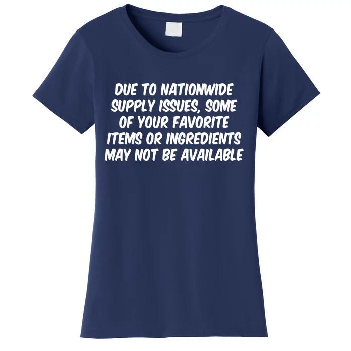 Funny Nationwide Supplies Issues Women's T-Shirt