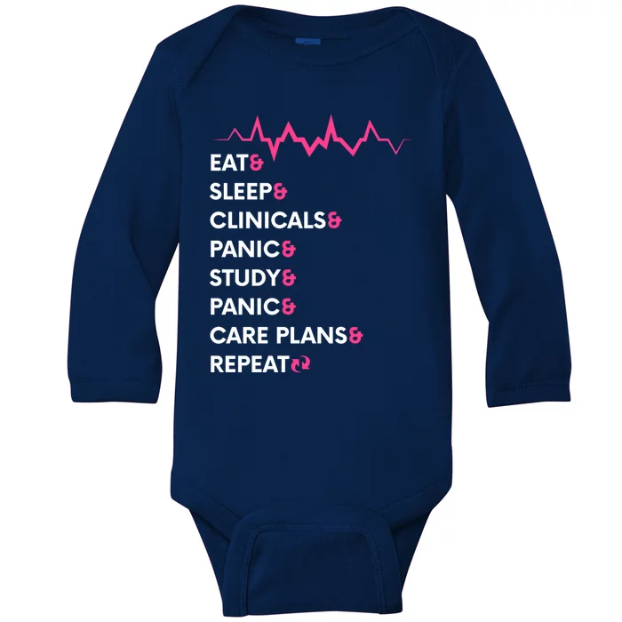 Funny Nursing School Student Future Nurse Gift Great Gift Baby Long Sleeve Bodysuit