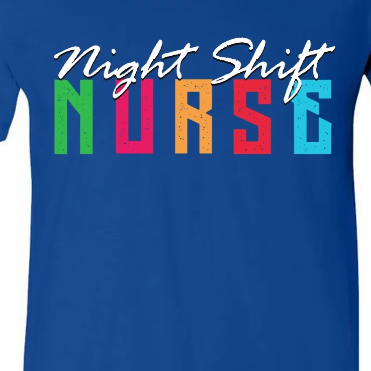 Funny Night Shifters Nurse Team 3rd Shift Work Midnight Crew Funny Gift $31 99 V-Neck T-Shirt