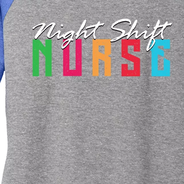 Funny Night Shifters Nurse Team 3rd Shift Work Midnight Crew Funny Gift $31 99 Women's Tri-Blend 3/4-Sleeve Raglan Shirt