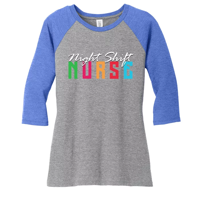 Funny Night Shifters Nurse Team 3rd Shift Work Midnight Crew Funny Gift $31 99 Women's Tri-Blend 3/4-Sleeve Raglan Shirt