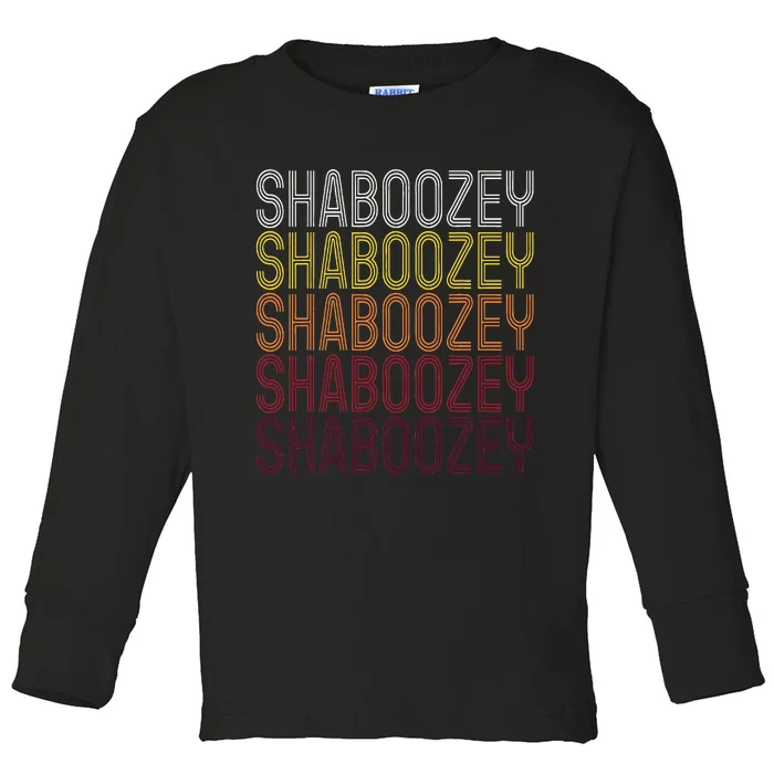 First Name Shaboozey I Love Shaboozey Retro Toddler Long Sleeve Shirt