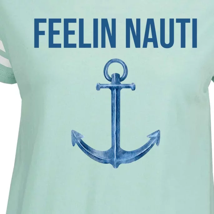 Feelin Nauti Sailing Funny Enza Ladies Jersey Football T-Shirt