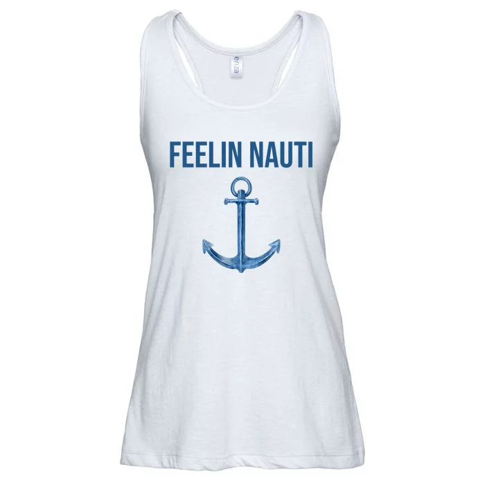 Feelin Nauti Sailing Funny Ladies Essential Flowy Tank