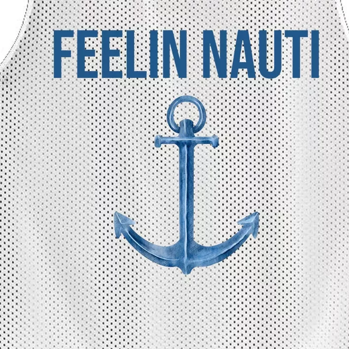 Feelin Nauti Sailing Funny Mesh Reversible Basketball Jersey Tank