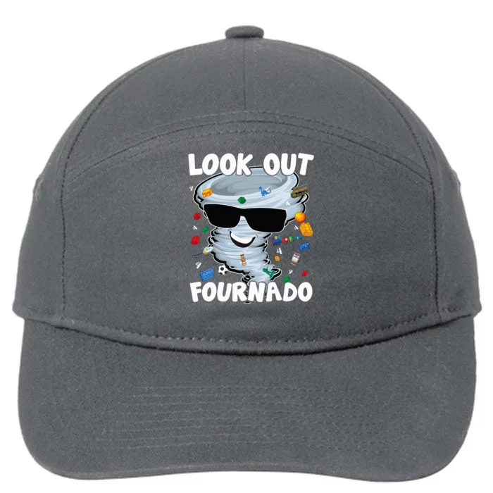 Four Nado Tornado 4th Birthday Party Theme IM 4 Years Old 7-Panel Snapback Hat