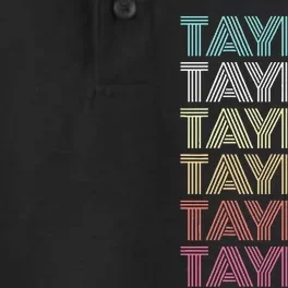 First Name Taylor Girl Boy Retro My Personalized Dry Zone Grid Performance Polo