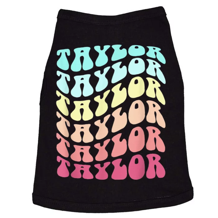 First Name T.AYLOR Groovy Personalized Birthday Gifts Doggie Tank