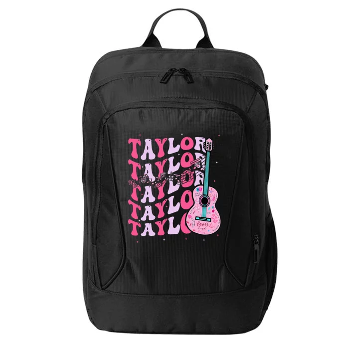 First Name Taylor Groovy First Name Personalized City Backpack