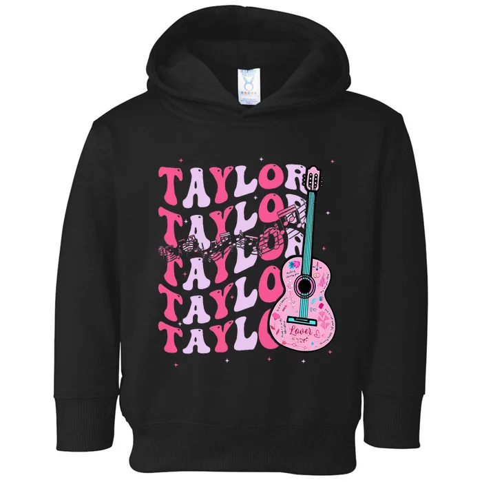 First Name Taylor Groovy First Name Personalized Toddler Hoodie