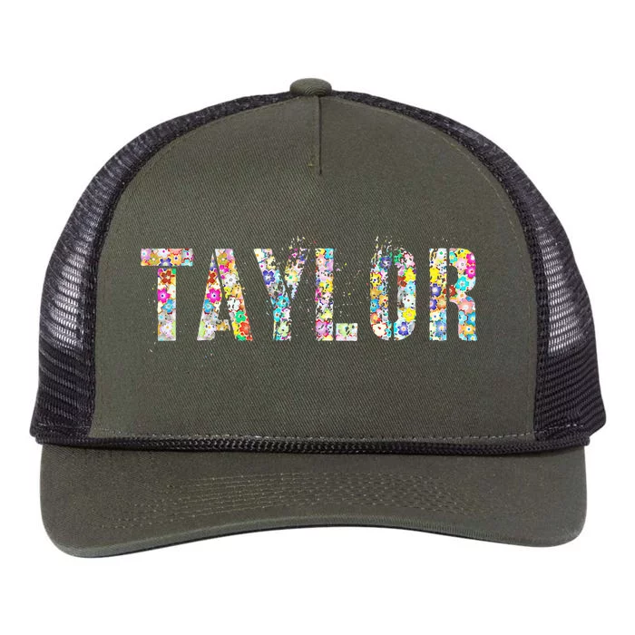 First Name T.Aylor Personalized Birthday Retro Rope Trucker Hat Cap