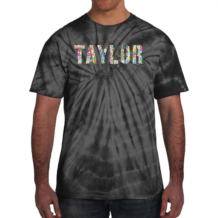 First Name Taylor Girl Personalized Birthday Grunge Tie-Dye T-Shirt