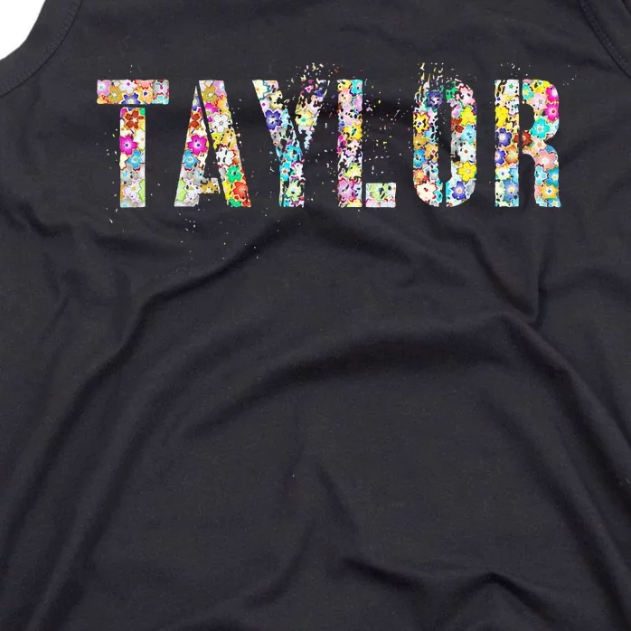 First Name Taylor Girl Personalized Birthday Grunge Tank Top