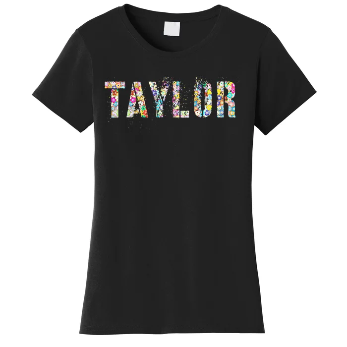 First Name Taylor Girl Personalized Birthday Grunge Women's T-Shirt