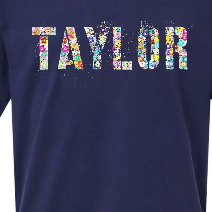 First Name Taylor Girl Personalized Birthday Grunge Sueded Cloud Jersey T-Shirt