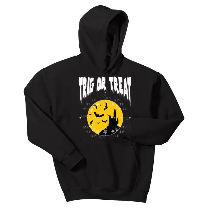 Funny Nerdy Trig Or Treat Halloween Costume Math Teacher Kids Hoodie