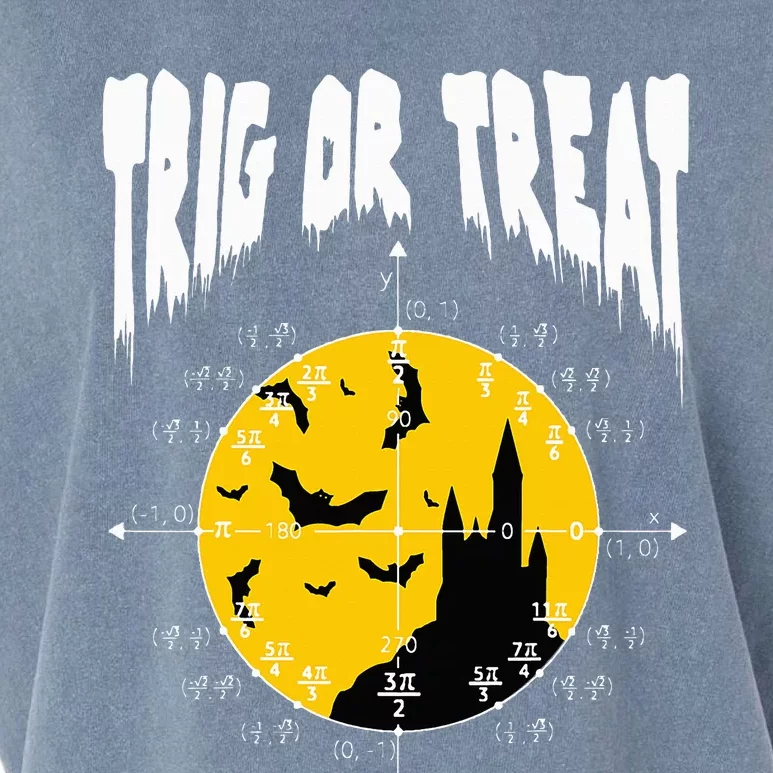 Funny Nerdy Trig Or Treat Halloween Costume Math Teacher Garment-Dyed Women's Muscle Tee