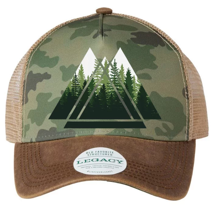 Forest Nature Triangle Minimalism Legacy Tie Dye Trucker Hat