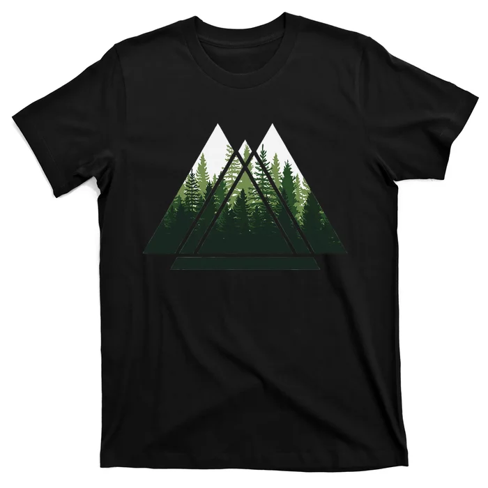 Forest Nature Triangle Minimalism T-Shirt