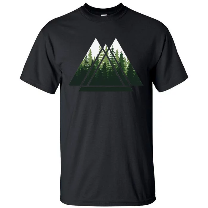 Forest Nature Triangle Minimalism Tall T-Shirt