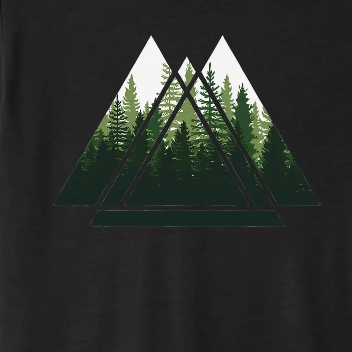 Forest Nature Triangle Minimalism ChromaSoft Performance T-Shirt