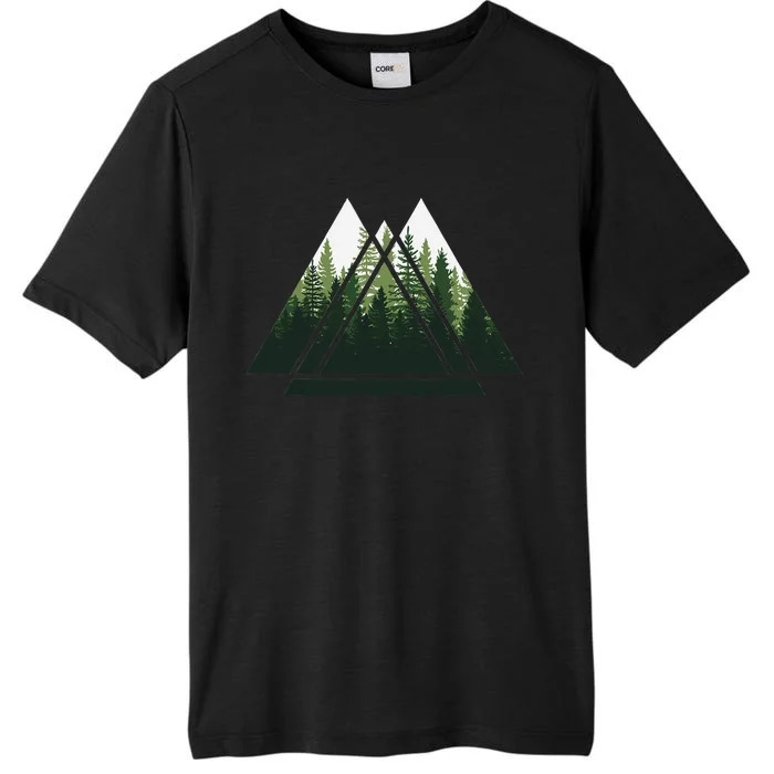 Forest Nature Triangle Minimalism ChromaSoft Performance T-Shirt