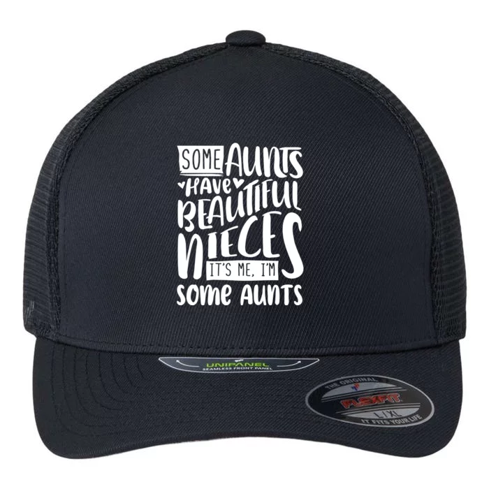 Funny Niece To Aunts Best Aunt Nieces Gift Flexfit Unipanel Trucker Cap