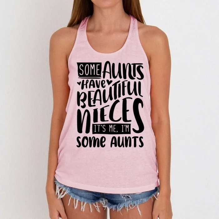 Funny Niece To Aunts Best Aunt Nieces Gift Women's Knotted Racerback Tank