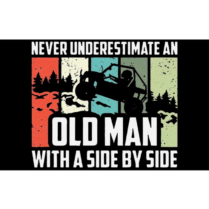 Funny Never Underestimate An Old Man With A Side By Side Utv Bumper Sticker