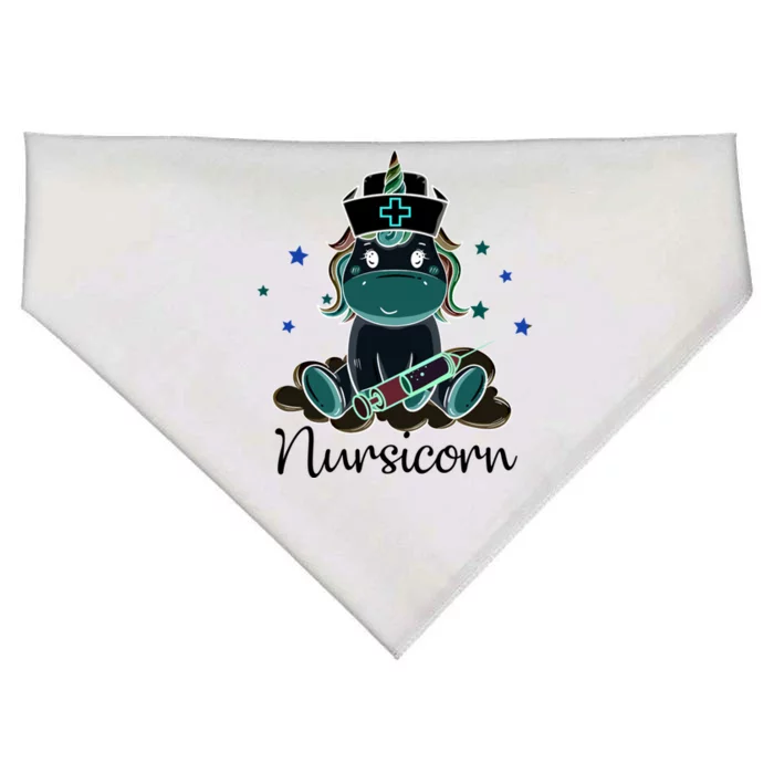 Funny Nurse Unicorn Nursicorn Best Gift For Gift USA-Made Doggie Bandana