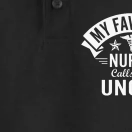 Funny Nurse Uncle My Favorite Nurse Calls Me Uncle Dry Zone Grid Performance Polo