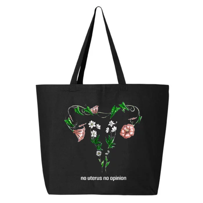 Floral No Uterus No Opinion Rights 25L Jumbo Tote