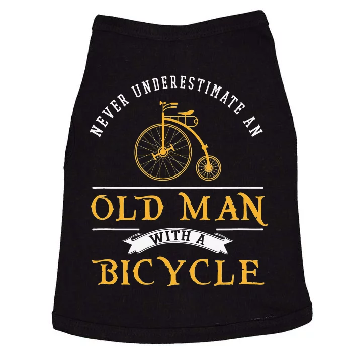 Funny Never Underestimate An Old Man With A Bicycle Doggie Tank