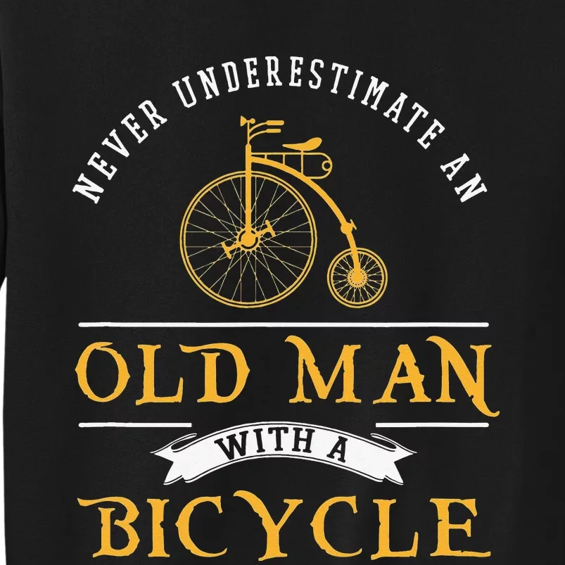 Funny Never Underestimate An Old Man With A Bicycle Sweatshirt