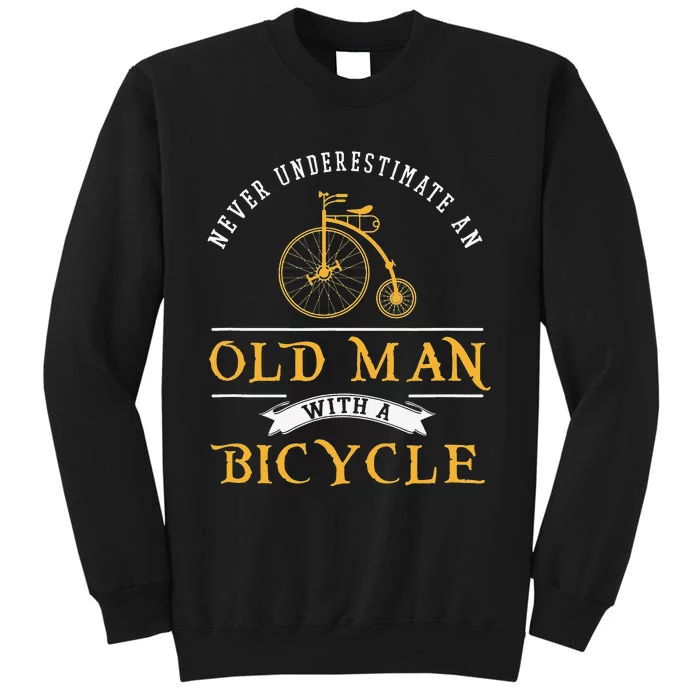 Funny Never Underestimate An Old Man With A Bicycle Sweatshirt