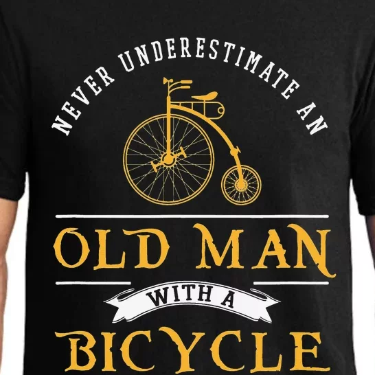 Funny Never Underestimate An Old Man With A Bicycle Pajama Set