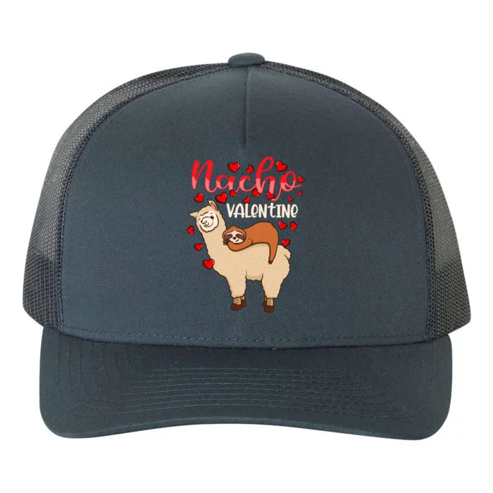 Funny Nacho Valentines Day Costume Cute Sloth Riding Llama Gift Yupoong Adult 5-Panel Trucker Hat