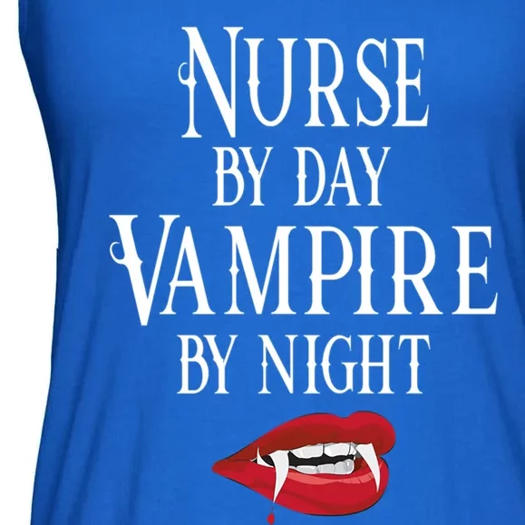 Funny Nurse Vampire Quote Halloween Joke Rn Lpn Crna Meaningful Gift Ladies Essential Flowy Tank