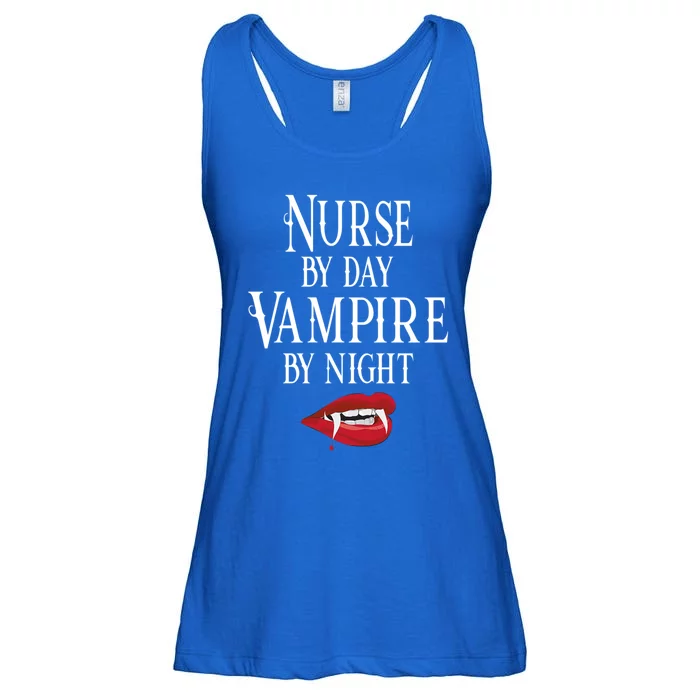 Funny Nurse Vampire Quote Halloween Joke Rn Lpn Crna Meaningful Gift Ladies Essential Flowy Tank