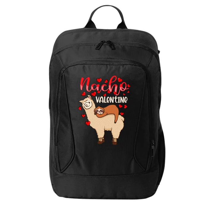 Funny Nacho Valentines Day Costume Cute Sloth Riding Llama Funny Gift City Backpack