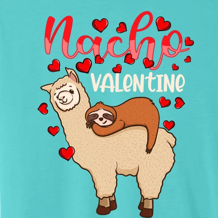 Funny Nacho Valentines Day Costume Cute Sloth Riding Llama Funny Gift ChromaSoft Performance T-Shirt