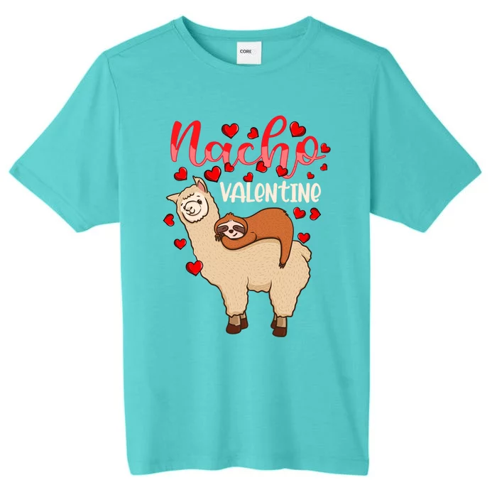 Funny Nacho Valentines Day Costume Cute Sloth Riding Llama Funny Gift ChromaSoft Performance T-Shirt