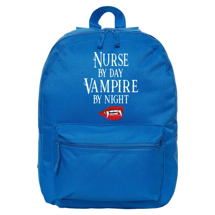 Funny Nurse Vampire Quote Halloween Joke Rn Lpn Crna Funny Gift 16 in Basic Backpack