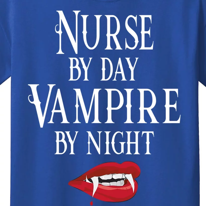 Funny Nurse Vampire Quote Halloween Joke Rn Lpn Crna Funny Gift Kids T-Shirt