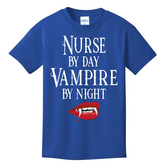 Funny Nurse Vampire Quote Halloween Joke Rn Lpn Crna Funny Gift Kids T-Shirt