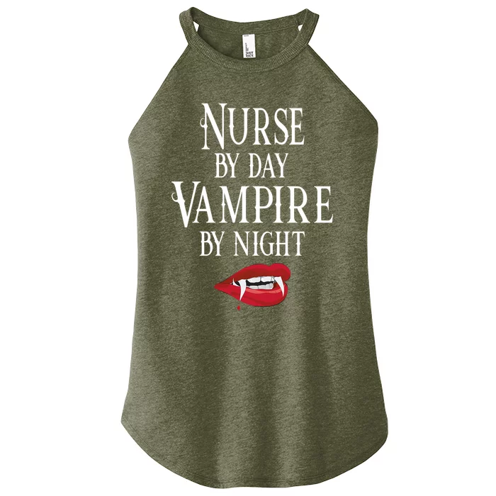 Funny Nurse Vampire Quote Halloween Joke Rn Lpn Crna Funny Gift Women’s Perfect Tri Rocker Tank