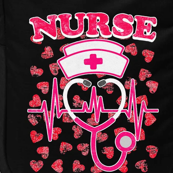 Funny Nurse Valentines Day Valentine ER ICU NICU RN Nurses Women Impact Tech Backpack