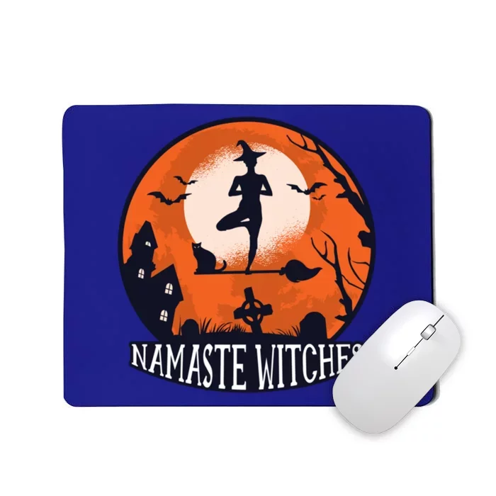 Funny Namaste Witches Halloween Yoga And Relaxation Funny Gift Mousepad